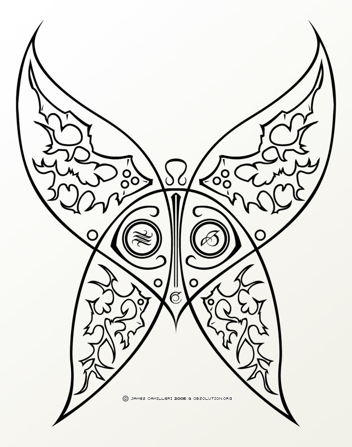 Sinful Butterfly Tattoo - V1
