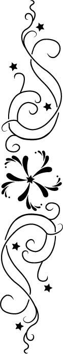 Swirlys with flower - flower tattoo
