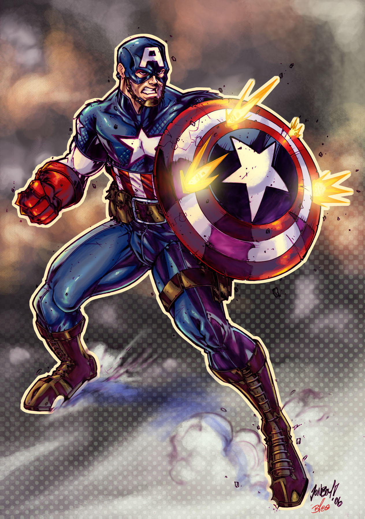 captain america color by toonfed on DeviantArt