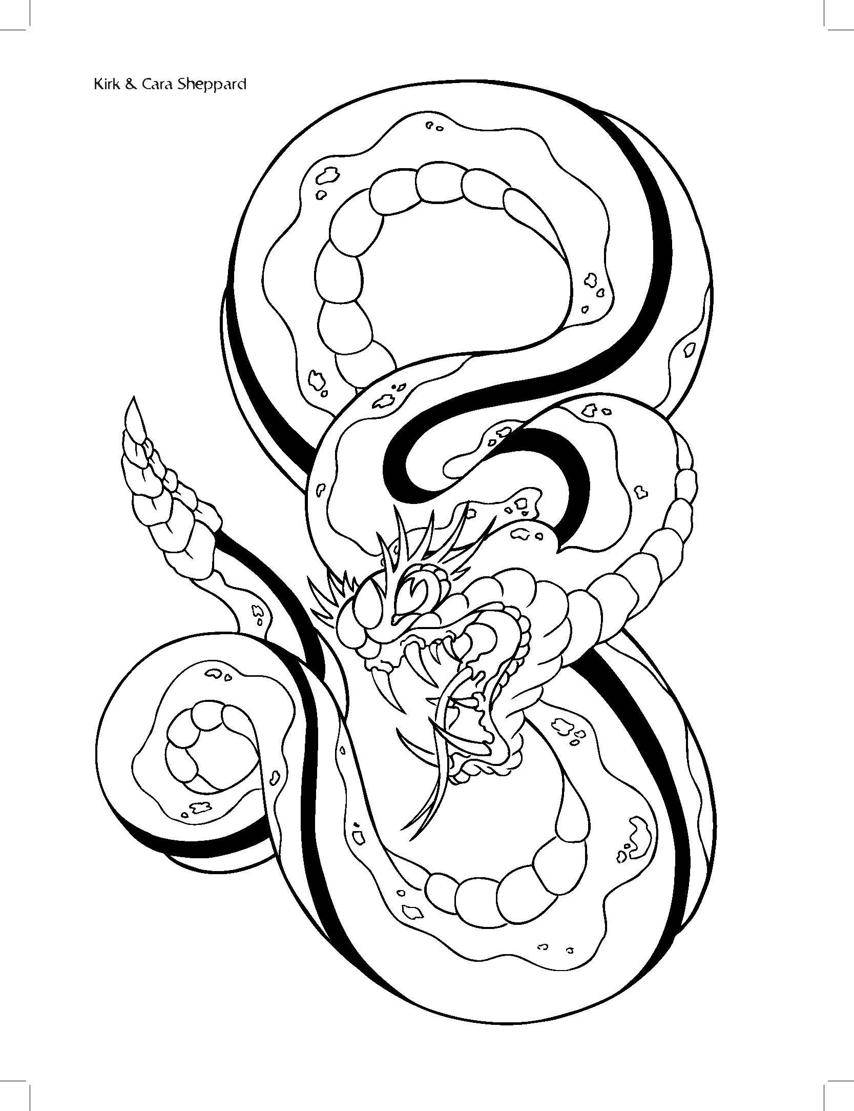 snake tattoo flash