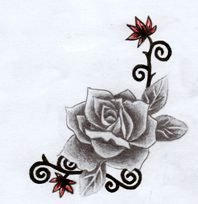 rose tribal tattoo design 3