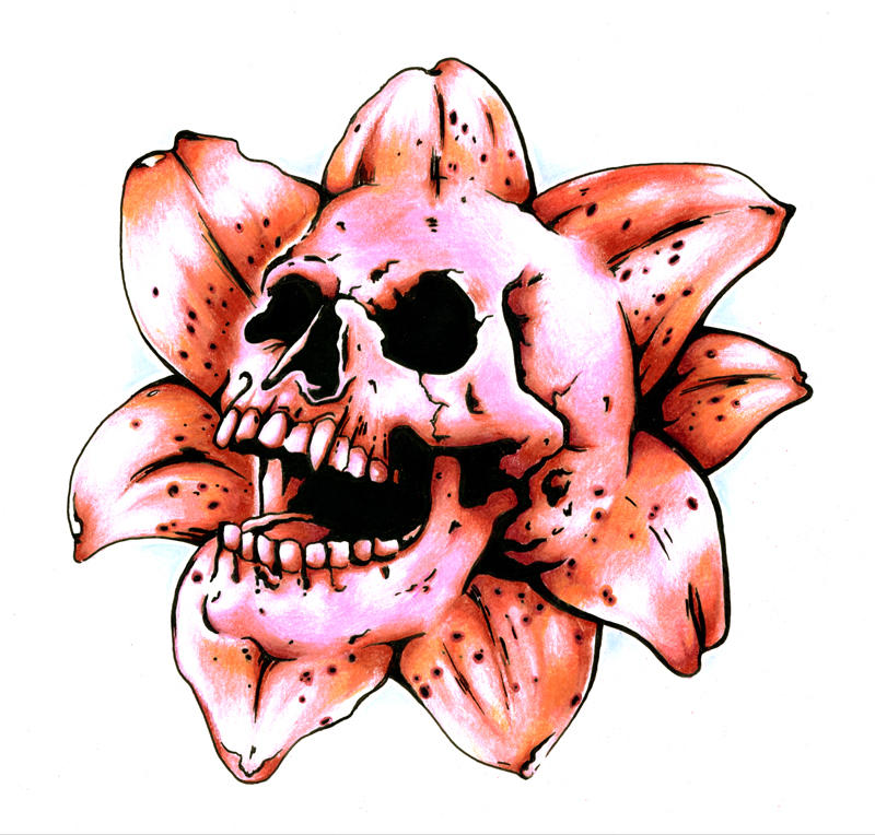 Death Lily - flower tattoo