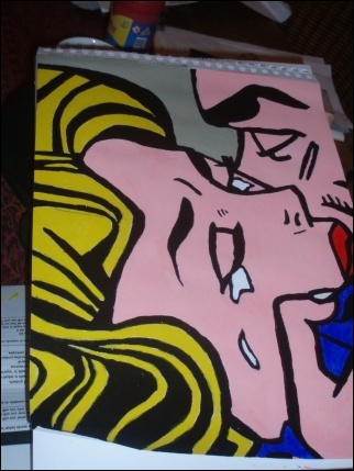 Cartoon boy and girl kissing by ~falloutboygirl on deviantART