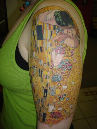 Half Sleeve Tattoos With A Cross. Klimt Half Sleeve Tattoo