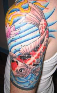 koi - partial sleeve - pt. 3 - sleeve tattoo