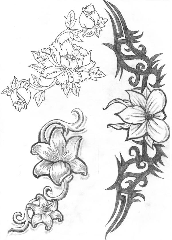 Tattoo - Flowers by ReeaChan on DeviantArt