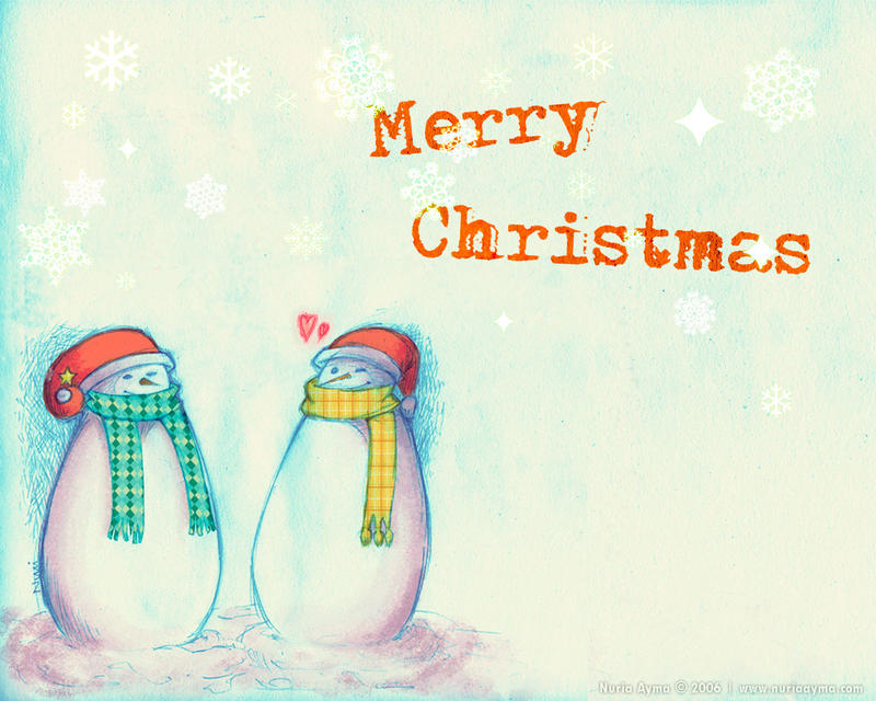 Snowman's Love, High Quality Christmas Wallpaper