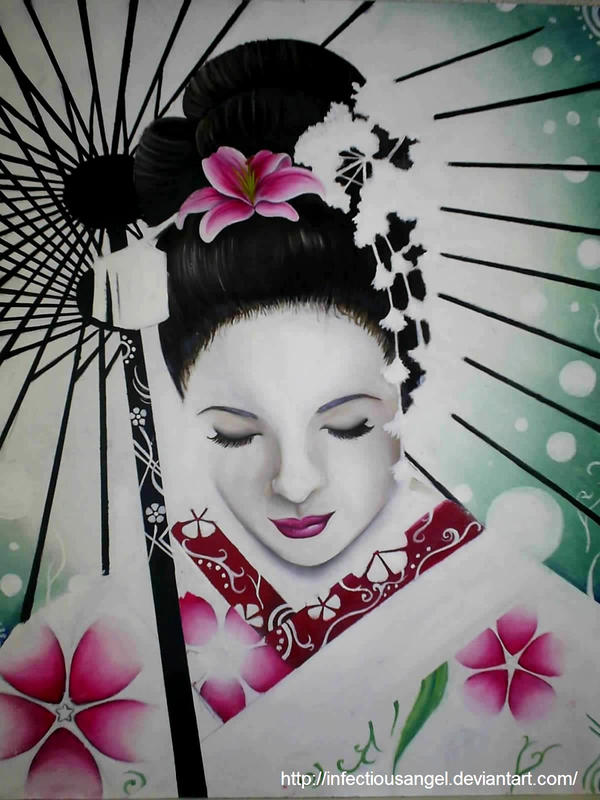 geisha face makeup. how to paint a geisha face