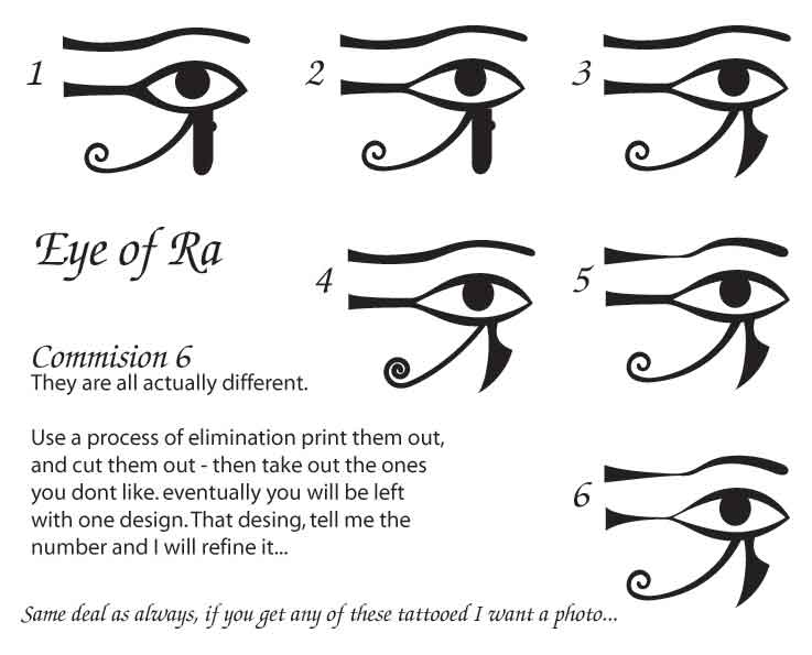 eye of horus tattoos. commish - eye of ra by