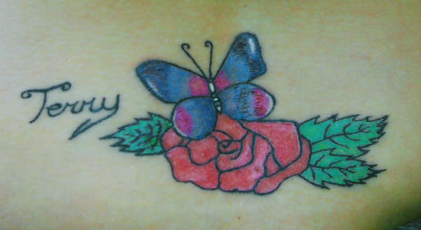 Butterfly with Rose