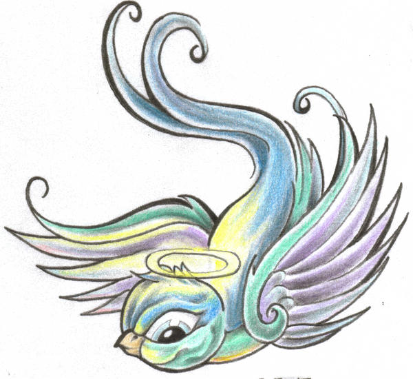 Tattooflash Swallow Angel by 2FaceTattoo on deviantART