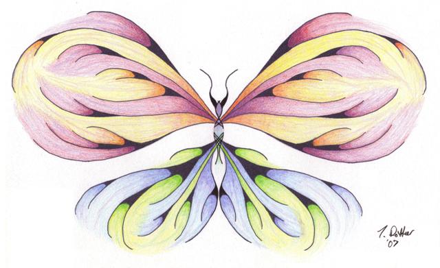 Butterfly Tattoo Colored