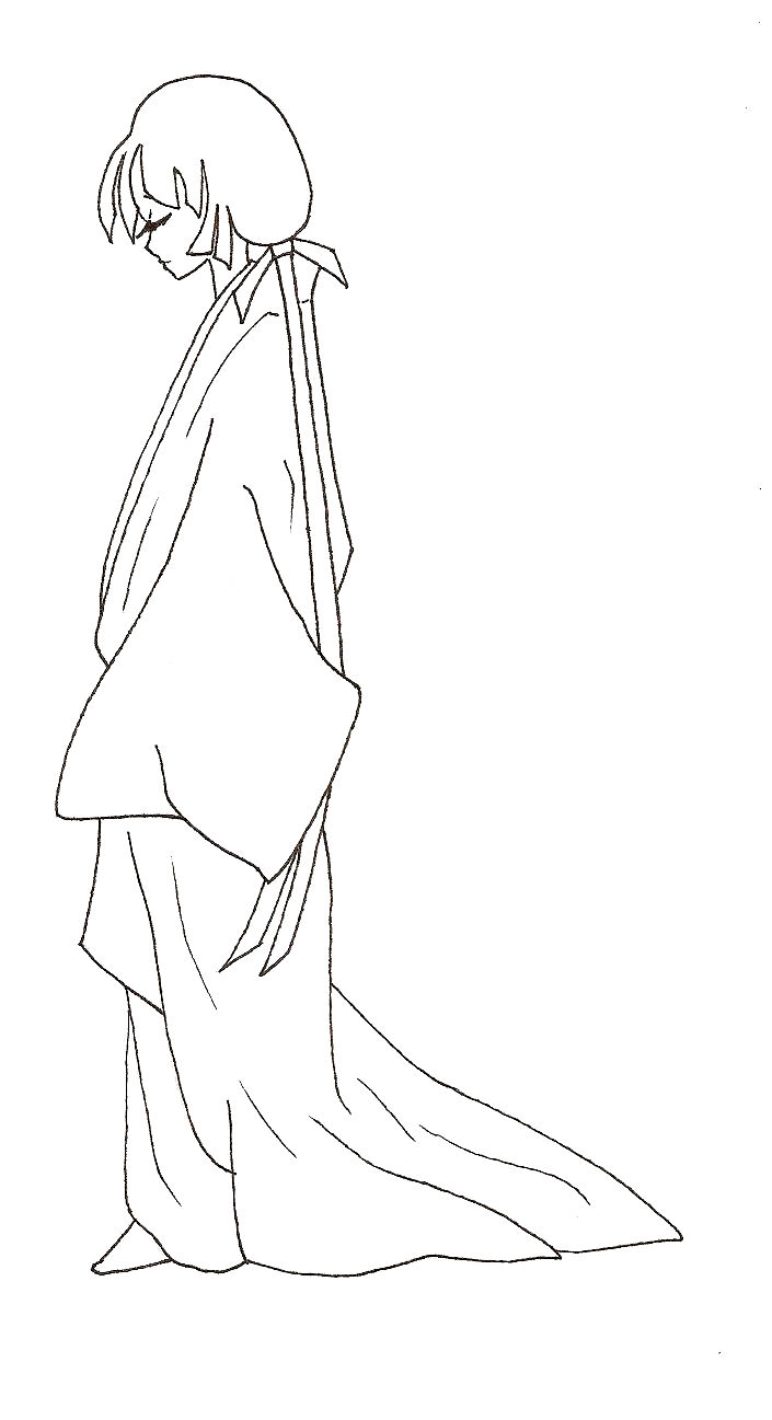 Kimono Coloring Page Coloring Pages