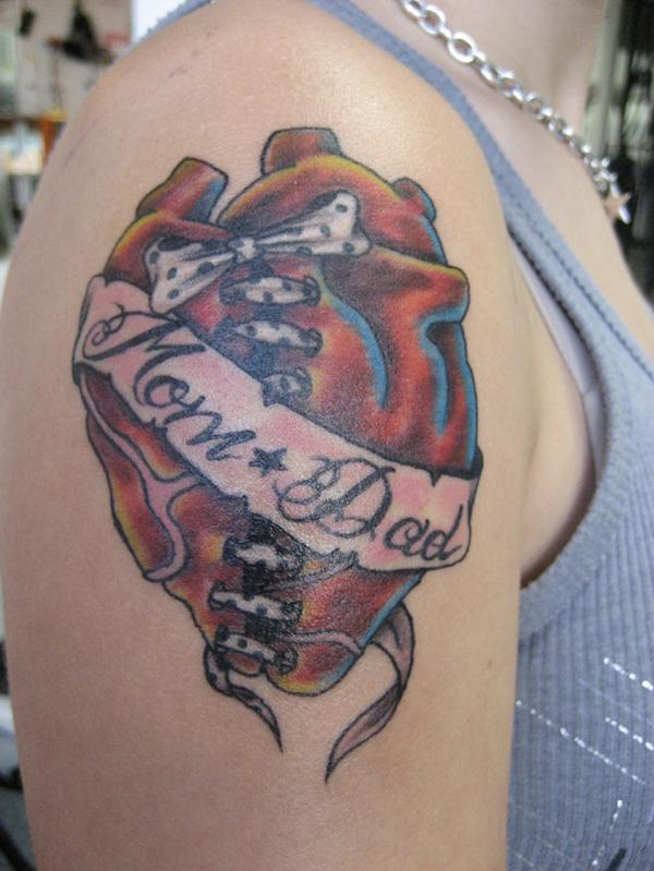 mom dad heart tattoo by kristenhill on deviantART