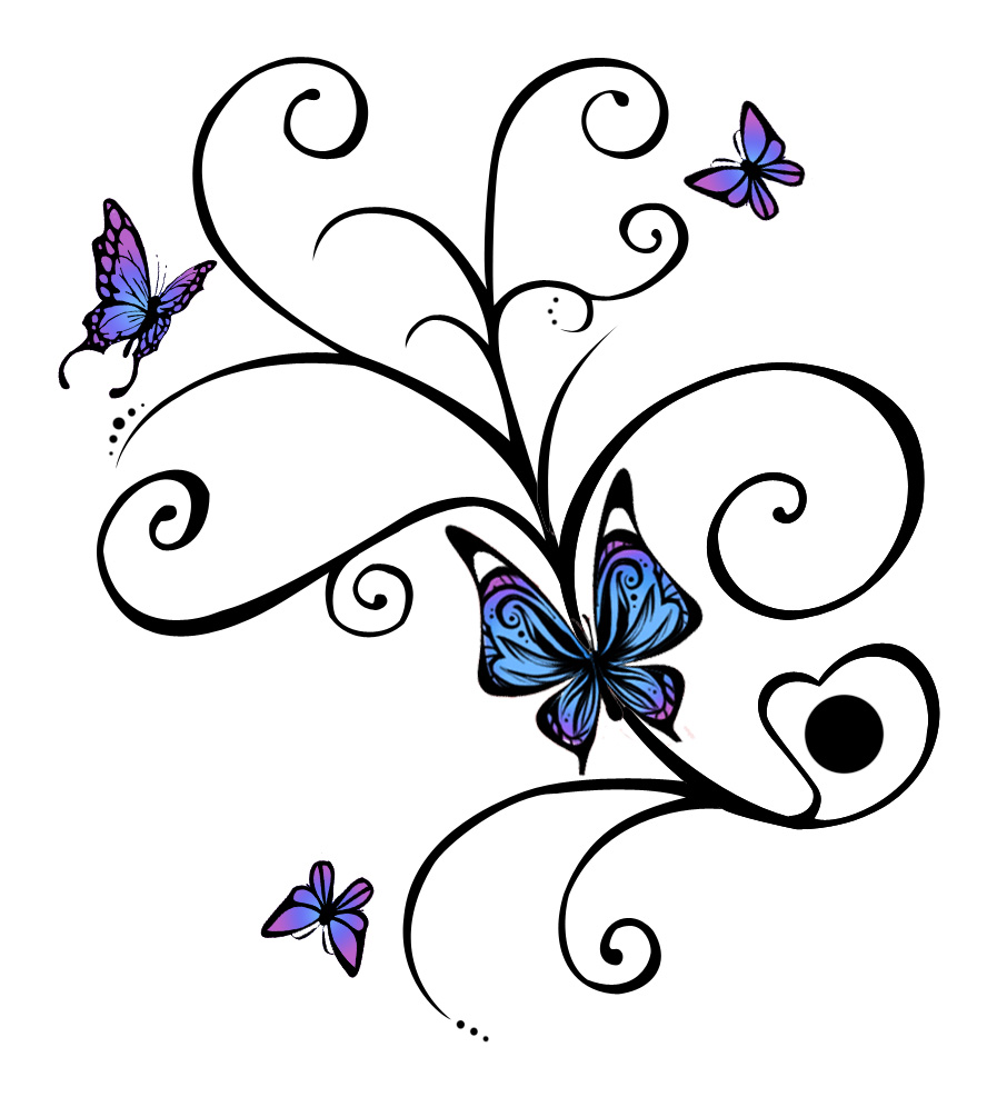 butterflies tattoo design by j35k designs interfaces tattoo design ...