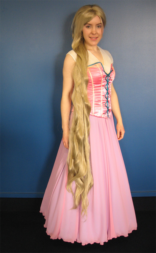 tangled disney rapunzel pink cosplay dress costume