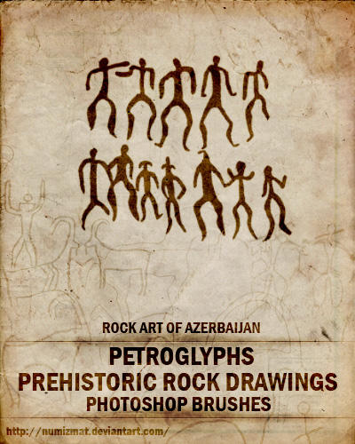 Prehistoric rock drawings