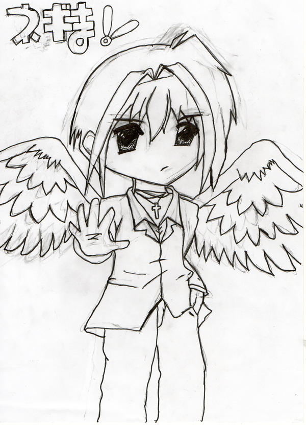 anime boy jeans. anime boy guardian angel