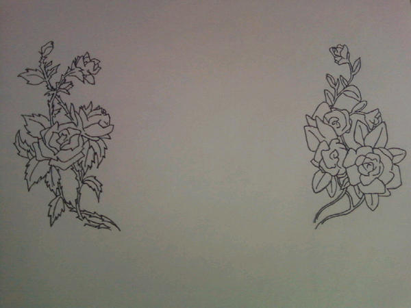 Flower design tattoos by Odinsdagr on deviantART