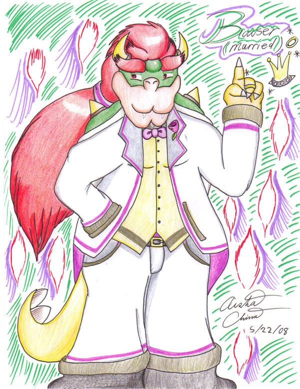 Bowser in his wedding tux by Bowser2Queen on deviantART