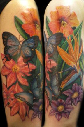 flower tattoos for girls Flower Half Sleeve
