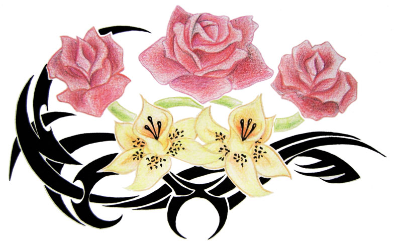 commish - flower tattoo | Flower Tattoo