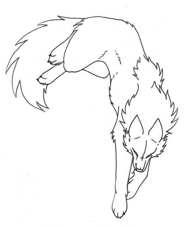 anime wolf lineart. Wolf Line-Art by