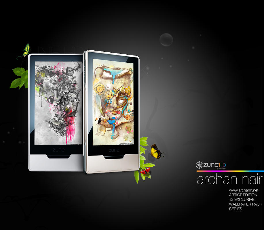 He has some custom made wallpaper made specifically for the Zune HD here: 