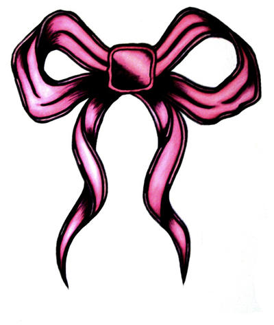 pink bow tattoos. Pink Bow Tattoo Design by