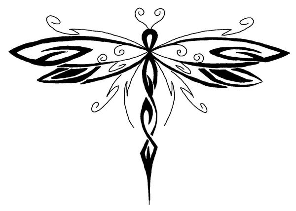tribal dragonfly drawings. Tribal Dragonfly V1