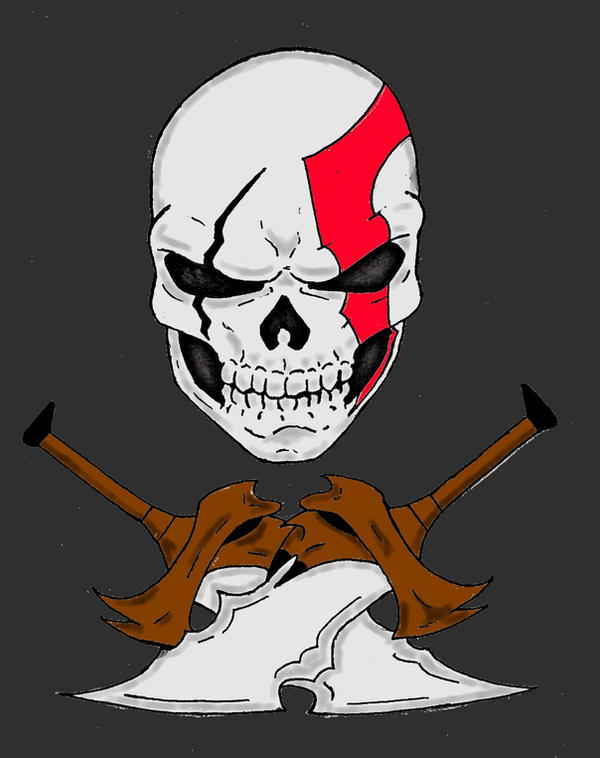 God of War Skull Tattoo by ~dinohunterx on deviantART