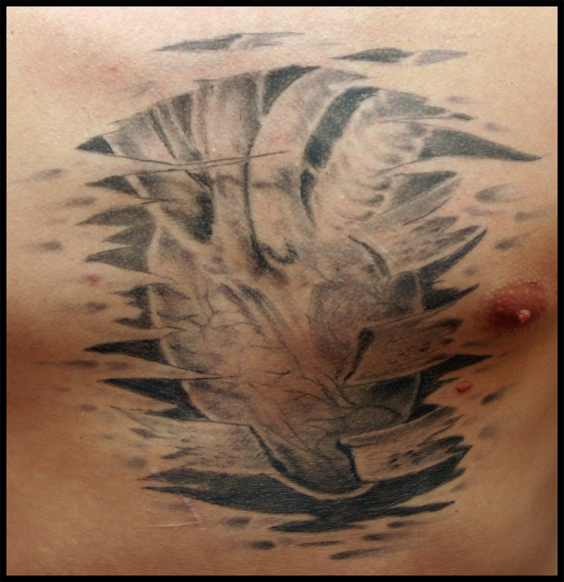 hearty chest - chest tattoo