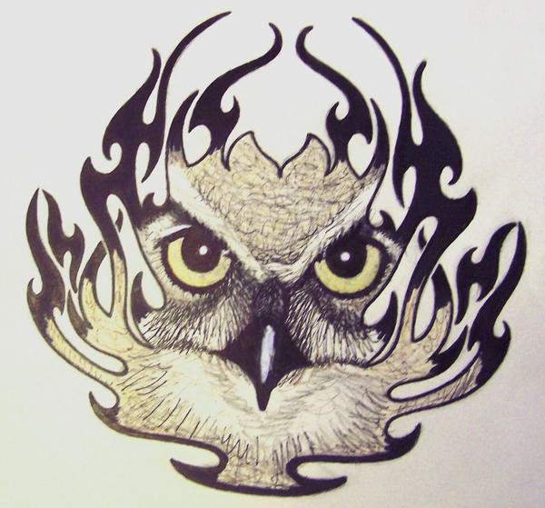 OWL Tribal Tattoo by bikerchickie on deviantART