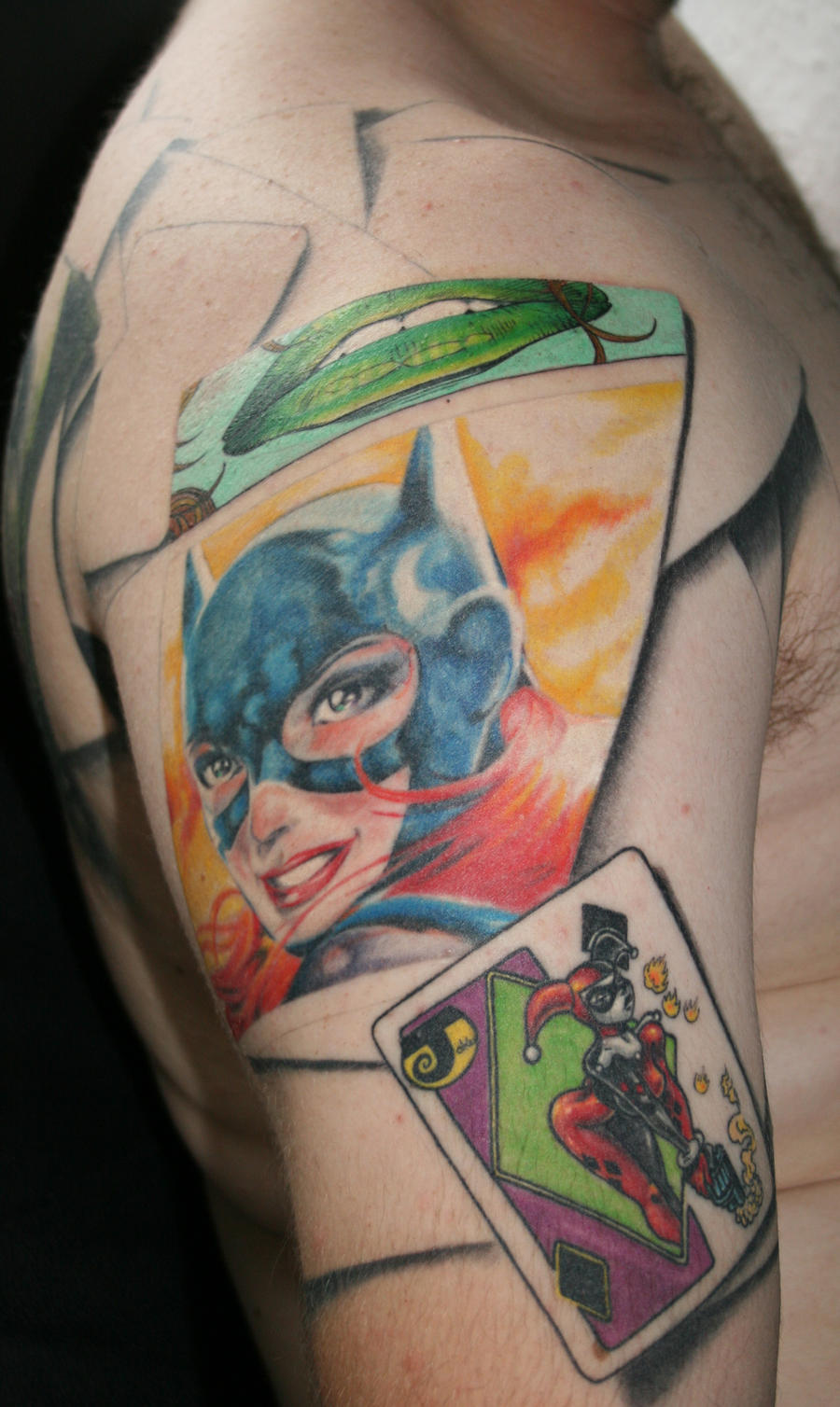 batman sleeve tattoo by