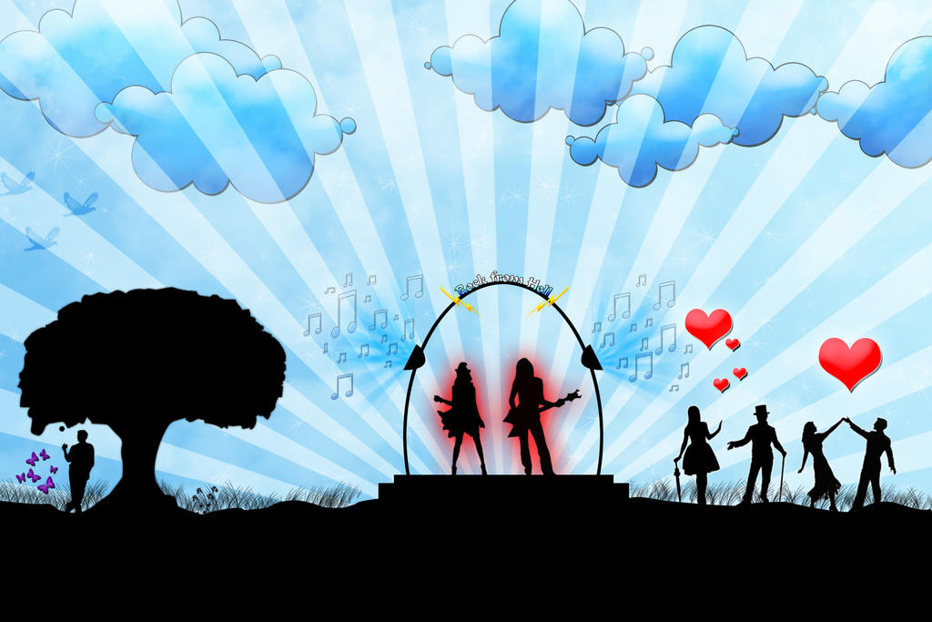 silhouette wallpaper. silhouette vector wallpaper by
