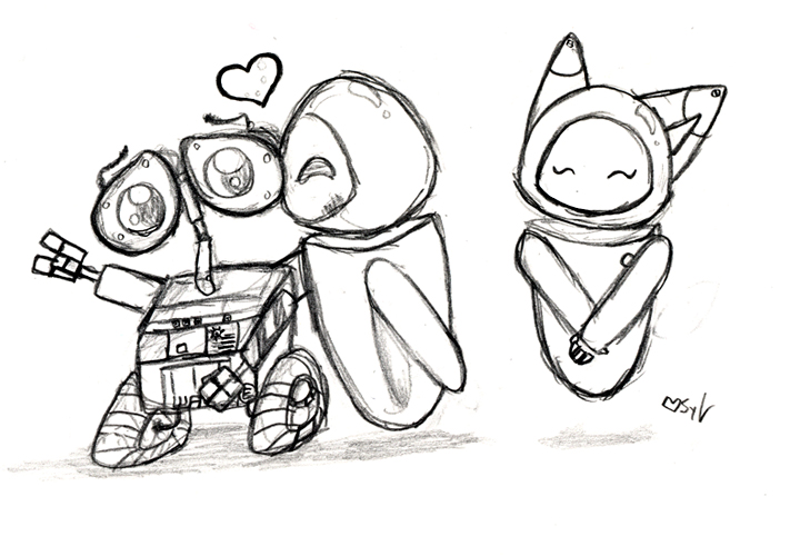wall e and eve coloring pages - photo #45