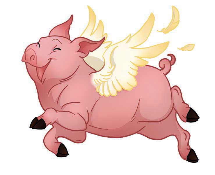 clipart flying pig - photo #45