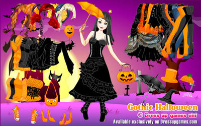 Dress Model Games Free on Gothic Halloween By  Puterdoll On Deviantart