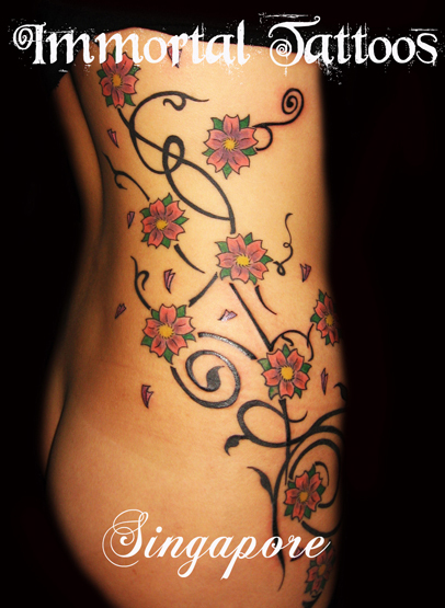 Cherry Blossom Vine Tattoo 1 by dfangs on deviantART