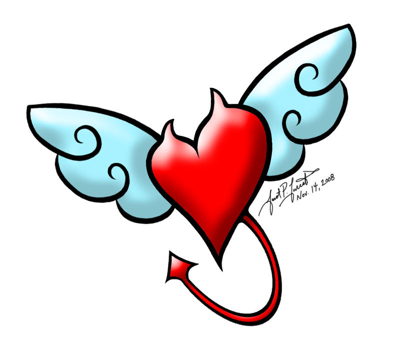 Devil Heart and Wings Tattoo by PulseDragon on deviantART