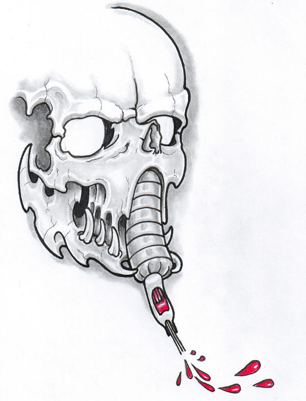 Tattoo Machine Skull by vikingtattoo on deviantART