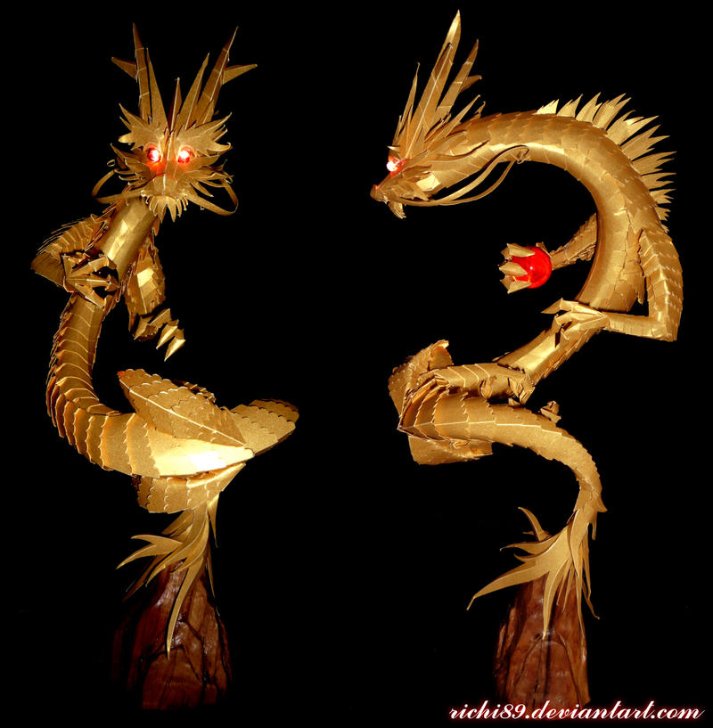 Golden Chinese Dragon by Richi89 on deviantART