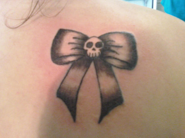 bow tattoos on wrist designs. Skull Bow Tattoo Cute