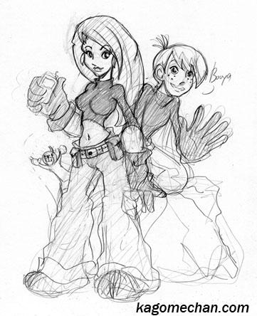 Kim Possible and Ron Stoppable by IheartLink on deviantART