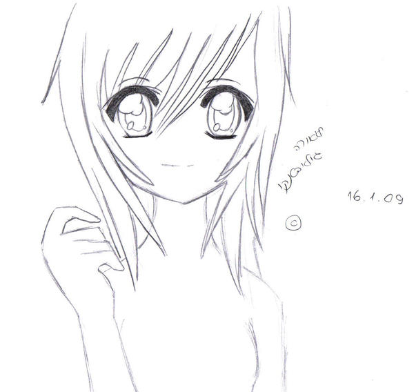 cute anime love drawings. cute anime girl by
