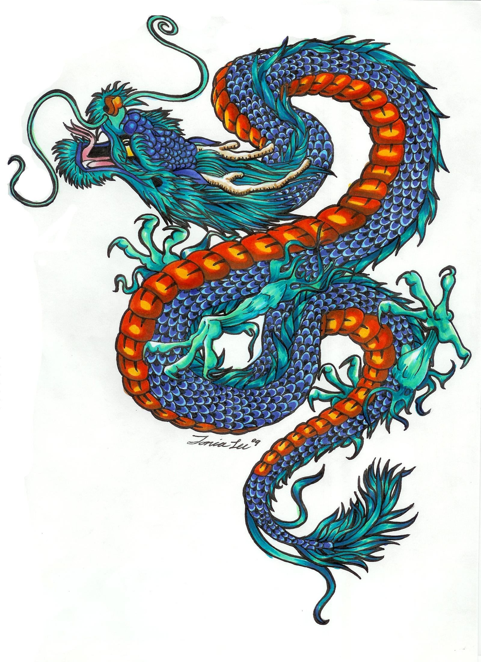 Tattoo design Dragon by