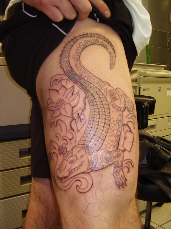 crocodile tattoo. Crocodile Tattoos Designs