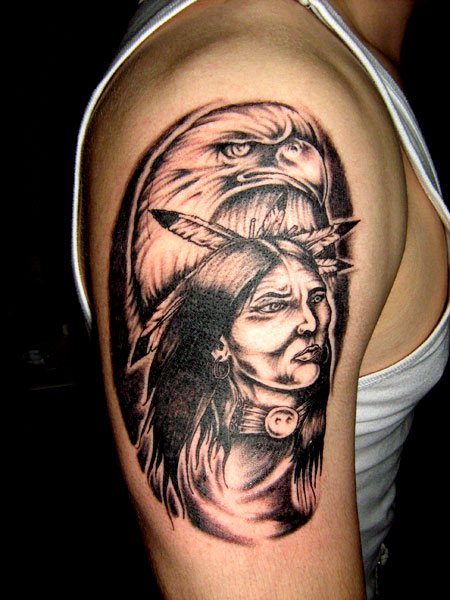mexican eagle tattoo. Indian Eagle Tattoos,