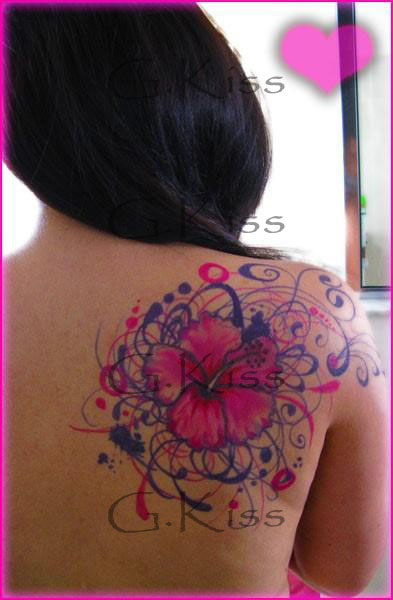 hibiskus tattoo. Hibiscus Tattoo Concept Art by