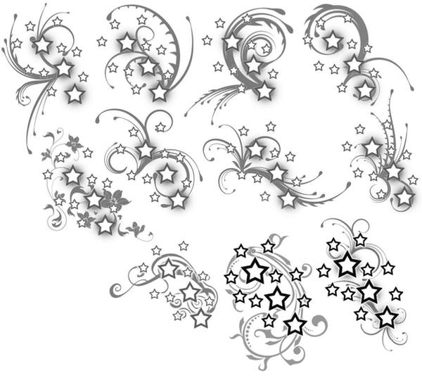 Stars and Swirls Tattoos by ~KMoongangSR on deviantART